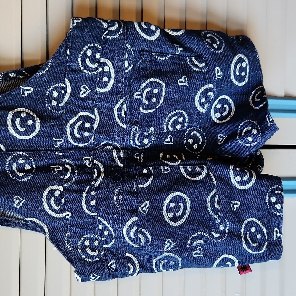 Delia's Baby Smiley Face Denim Overalls - Picture 10 of 12